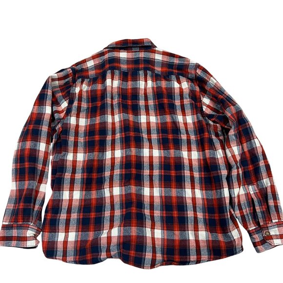 Wrangler BOYS Plaid Flannel Shirt XXL Red & Blue Long Sleeve Casual Button Down - Picture 2 of 4